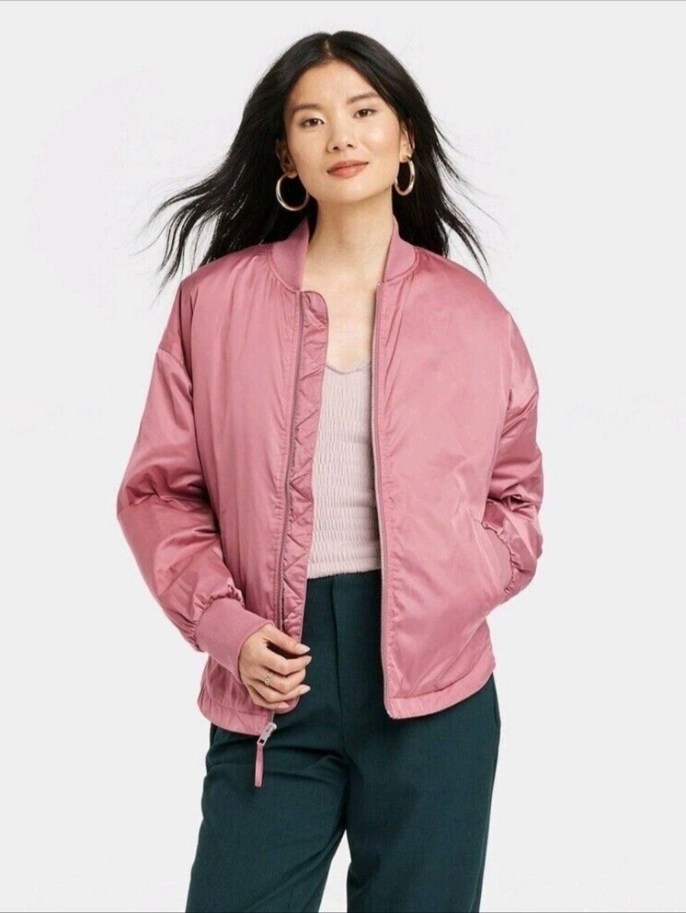 A New Day Pink Bomber Jacket